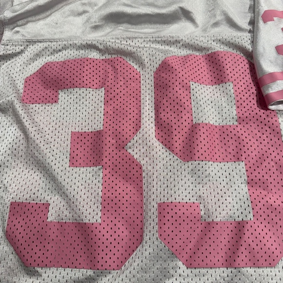 NCAA Wisconsin Badgers #39 Football Jersey Pink Adidas Girls Medium (10-12) - Picture 6 of 6
